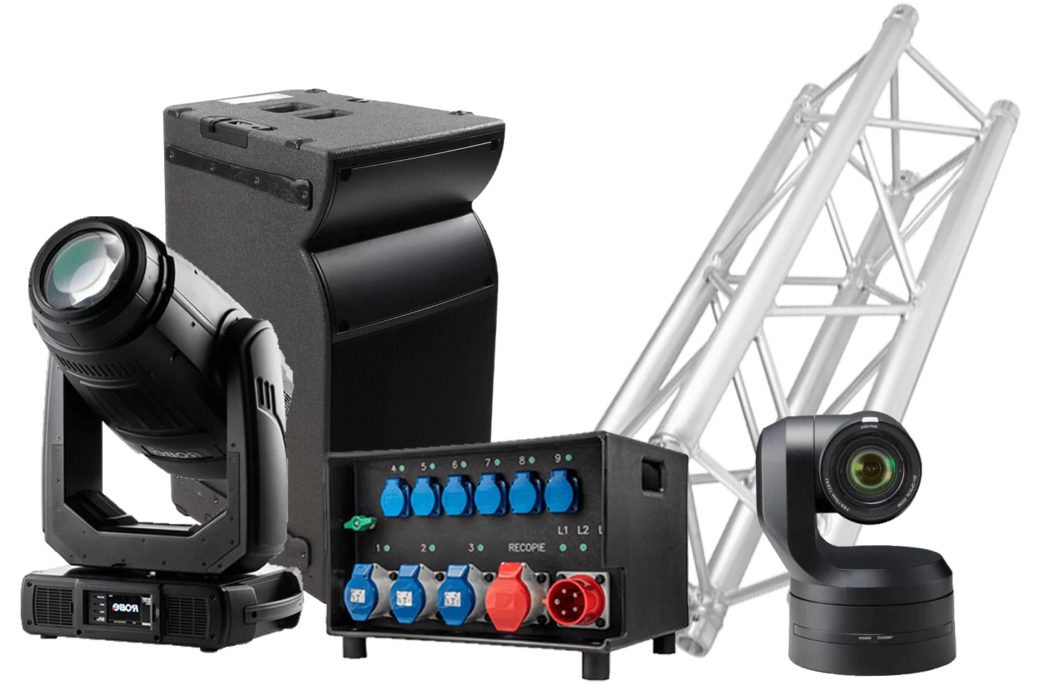 Image du catalogue de location de matériel pour les prestations techniques évènementielles.